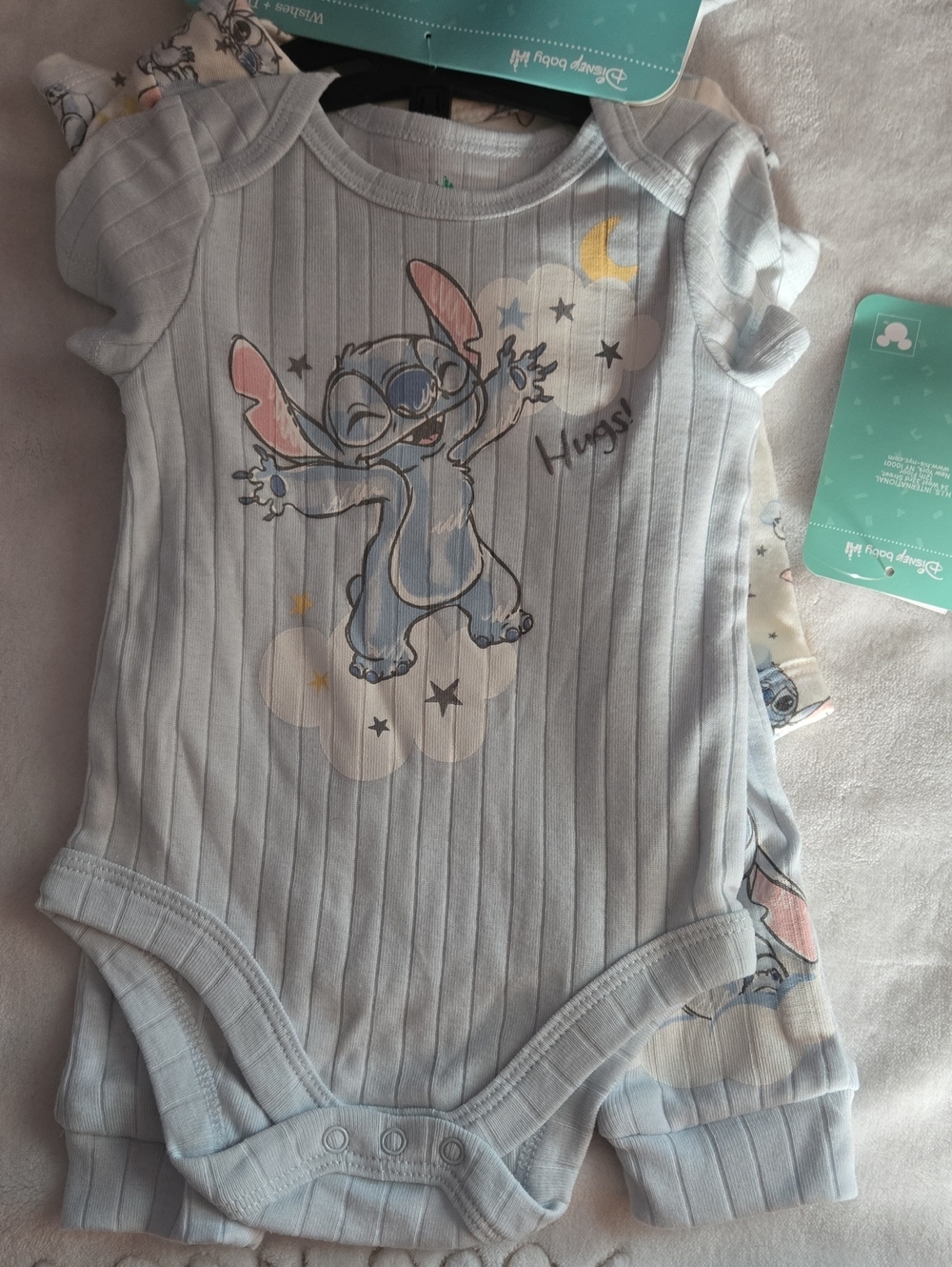 NWT Disney Baby 0/3 Month Stitch 4 Piece Outfit - Picture 5 of 7